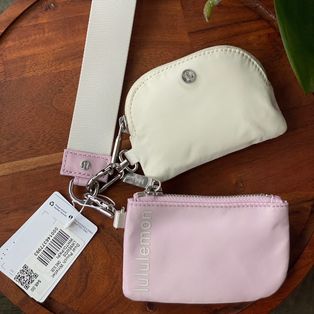 Lululemon Dual Pouch Wristlet White Opal / Pink Peony - Picture 13 of 13